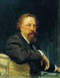 Retrato do escritor Aleksey Tolstoy Konstantinovich 1896