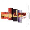 Een handgeschilderd olieverfschilderij Abstract - Set van 5