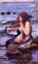 Skissa för en Mermaid 1892