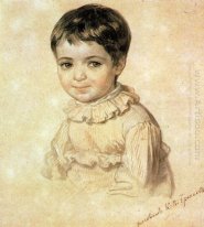 Retrato de Maria Kikina como uma criança 1820