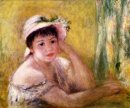 Frau mit einem Strohhut 1880