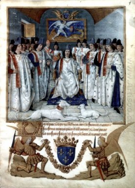 Louis Xi preside o Capítulo de Saint Michel