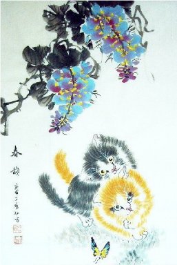 Cat - Pintura Chinesa