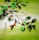 Flying Birds flowerse-- la pintura china