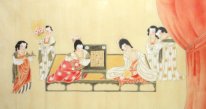Красивые дамы-китайской живописи