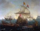 Navire hollandais béliers galères espagnoles de la côte flamande