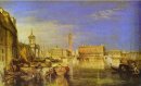 Seufzerbrücke und Dogenpalast Custom House Venedig Canaletti P