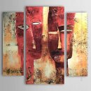 Tangan-Dicat Orang Oil Painting - Set 3