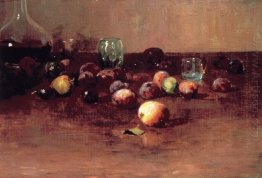 Ameixas, pêssegos e Waterglass
