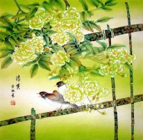 Birds & Bunga-Cleare - Lukisan Cina