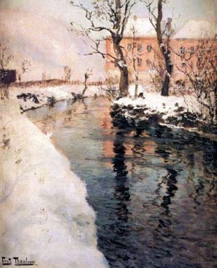 Ein Fluss in der Winter-