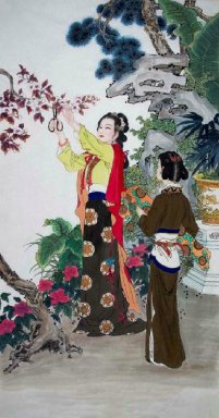 Beautiful ladies-Chinese Painting