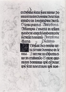sidor marginella ritningar för kejsaren Maximilian s bönbok