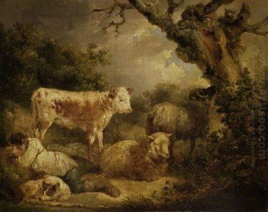 Kalf en schaap