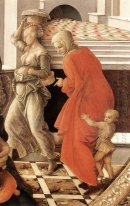 Oskuld med barnet och platser från livet av St Anne Detalj
