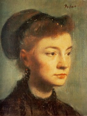 huvudet av en ung kvinna 1867