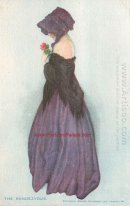 Una ragazza con una rosa 1916