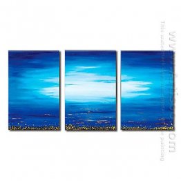 Hand-Dicat Lukisan Abstrak Oil - Set 3
