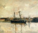 Segelboote Dieppe Harbor 1885
