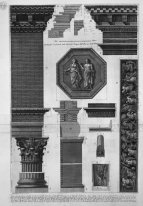Modinature em grandes partes do templo de honra e Virtue