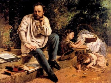 Pierre Joseph Proudhon And His Children In 1853 1865
