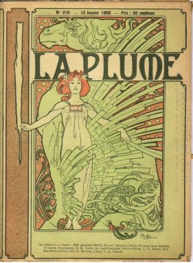 cover composed by mucha for the french literary and artistic rev
