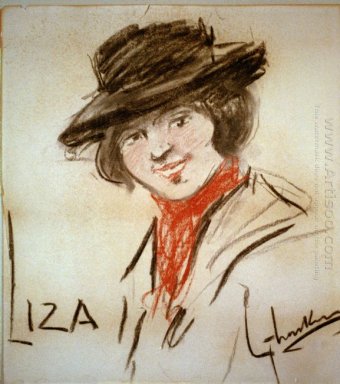 Zeichnung der Eliza Doolittle, ein Charakter von George Bernard