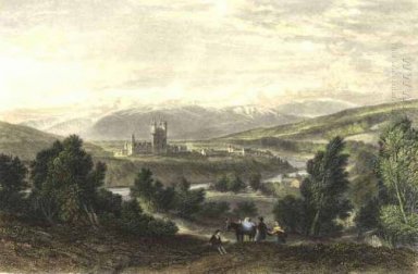 Balmoral Castle, von Leitch, gestochen von J. Godfrey