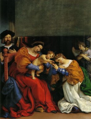 Den Mystic Marriage Of St Catherine Med The Patron Niccolo Bong