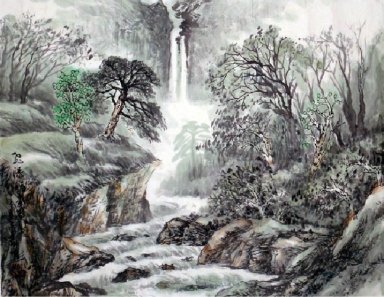 Waterfall - Pittura cinese