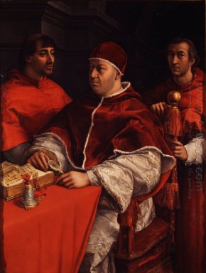 Portraits Of Leo X Cardinal Luigi De Rossi And Giulio De Medici
