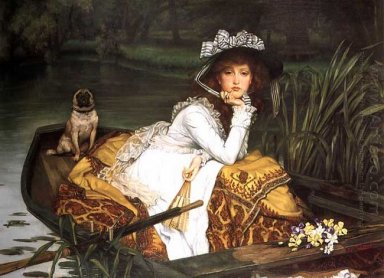 Jeune Madame dans un bateau