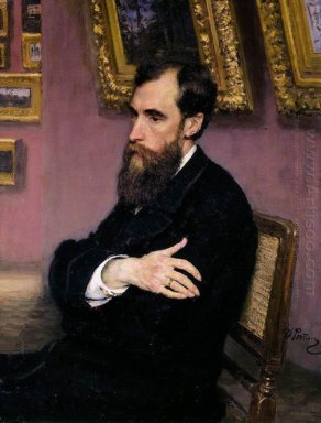 Portrait de Pavel Tretiakov fondateur de la Galerie Tretiakov 18