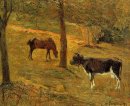 Kuda Dan Sapi Di Padang Rumput 1885