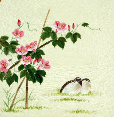 Vogels&Bloemen - Chinees schilderij