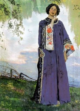Portret van E P Nesterova 1906