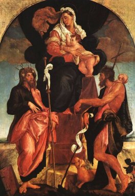 Madonna y el Niño con los Santos