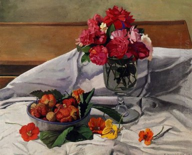 Fleurs et de fraises 1920