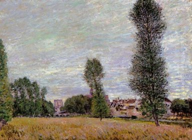 Il villaggio di Moret visto dai campi 1886