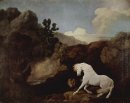 Een Bang Paard Door Een Leeuw 1770