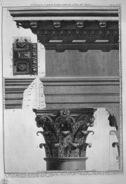 Demonstração Em grandes partes do Portico do panteão