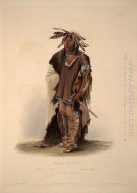 Wahk-Ta-Ge-Li, um guerreiro Sioux, placa 8 do Volume 2 de \"Viage
