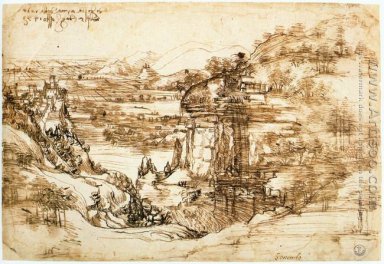 Landschaftszeichnung für Santa Maria della Neve am 5. August 147