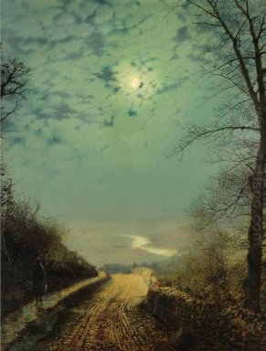 Una carretera mojada By Moonlight Wharfedale