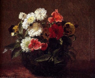 Flores en un pote de arcilla 1883