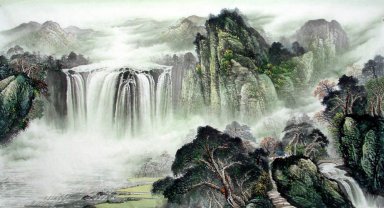 Waterfall - Pittura cinese