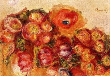 Estudio de flores anémonas y tulipanes 1910