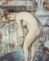 kvinna i ett badkar