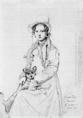 Mademoiselle Henriette Ursule Claire Forse Thevenin e il suo can