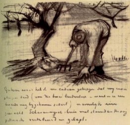 Gardener Perto De Uma árvore Gnarled da Apple 1883